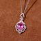 14k Gold 1.50 Ctw Natural Padparadscha Sapphire & Diamond Pendant