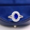 14k Gold 1.83 Ctw Natural Sapphire & Diamond Ring