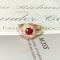 14k Gold 0.69 Ctw Vivid Red Natural Ruby & Diamond Ring