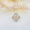 14k Gold 0.54 Ctw Natural Yellow Diamond & Diamond Necklace