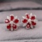 14k Gold 2.71 Ctw Natural Ruby & Diamond Earrings
