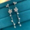 14k Gold 1.56 Ctw Natural H Diamond Earrings