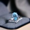 14k Gold 1.86 Ctw Natural Aquamarine & Diamond Ring