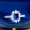 14k Gold 1.85 Ctw Natural Sapphire & Diamond Ring