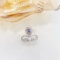 14k Gold 0.56 Ctw Natural Blue Diamond & Diamond Ring