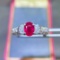 14k Gold 1.67 Ctw Vivid Red Natural Ruby & Diamond Ring