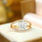 14k Gold 0.50 Ct Natural H Diamond Ring