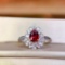 14k Gold 1.29 Ctw Natural Ruby & Diamond Ring