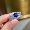 14k Gold 2.24 Ctw Natural Sapphire & Diamond Ring