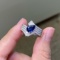 14k Gold 1.30 Ctw Natural Sapphire & Diamond Ring