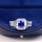 14k Gold 1.76 Ctw Natural Sapphire & Diamond Ring
