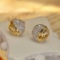 14k Gold 0.34 Ct Natural H Diamond Earrings