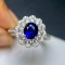 14k Gold 1.73 Ctw Natural Sapphire & Diamond Ring/pendant