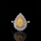14k Gold 1.67 Ctw Natural Yellow Diamond & Diamond Ring/pendant