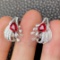 14k Gold 2.31 Ctw Natural Ruby & Diamond Earrings