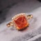 14k Gold 2.94 Ctw Natural Spessartine & Diamond Ring