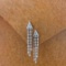 14k Gold 0.5 Ct Natural H Diamond Earrings