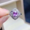 14k Gold 0.79 Ctw Natural Padparadscha Sapphire & Diamond Ring