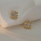 14k Gold 0.2 Ct Natural H Diamond Earrings