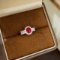 14k Gold 1.32 Ctw Natural Ruby & Diamond Ring