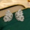 14k Gold 0.9 Ct Natural H Diamond Earrings
