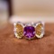 14k Gold 1.27 Ctw Natural Sapphire & Diamond Ring