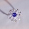 14k Gold 2.35 Ctw Natural Sapphire & Sapphire Ring