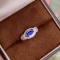 14k Gold 0.77 Ctw Natural Sapphire & Diamond Ring