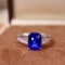 14k Gold 2.61 Ctw Natural Sapphire & Diamond Ring
