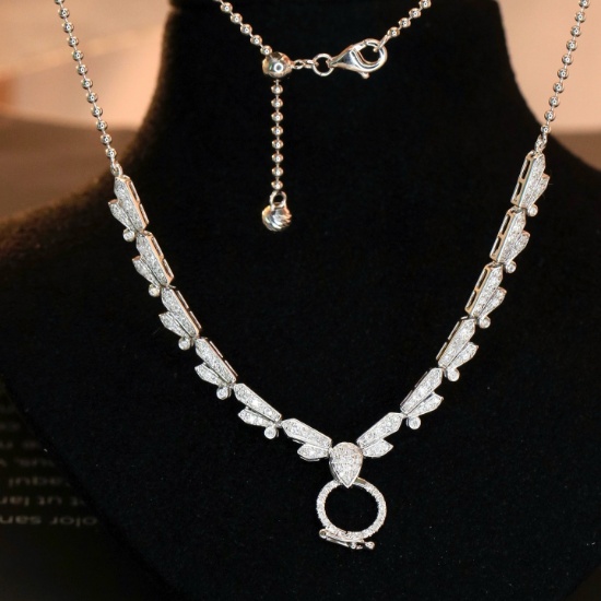 14k Gold 0.80 Ct Natural H Diamond Necklace