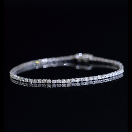 14k Gold 2.00 Ct Natural H Diamond Bracelet