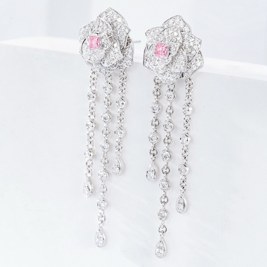 14k Gold 2.15 Ctw Natural H Diamond Earrings