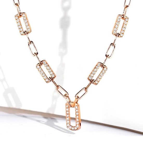14k Gold 0.89 Ct Natural H Diamond Necklace