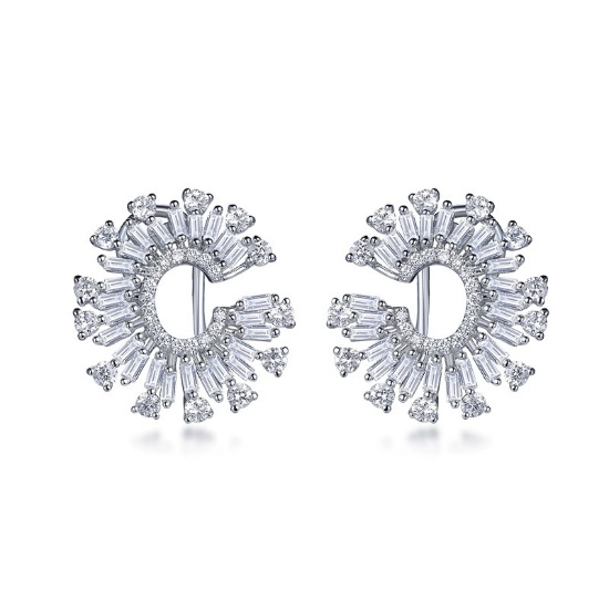 14k Gold 1.20 Ct Natural H Diamond Earrings