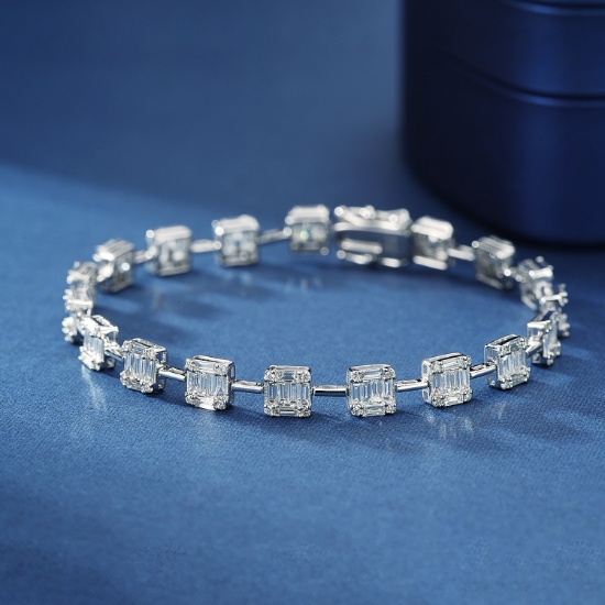 14k Gold 2.08 Ct Natural H Diamond Bracelet