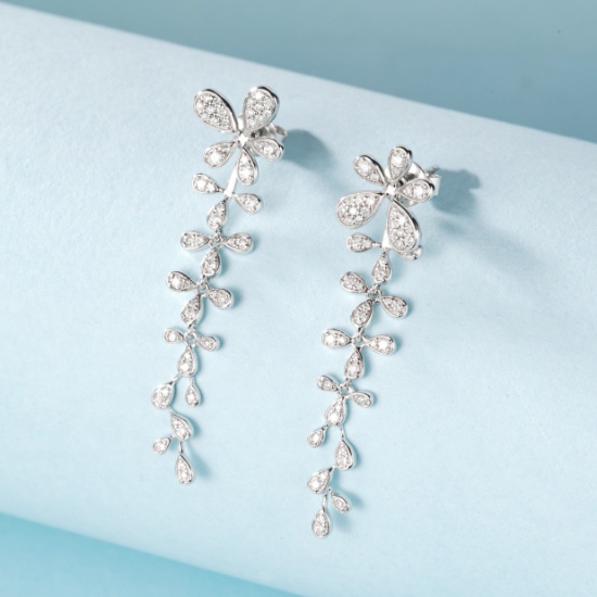 14k Gold 0.40 Ct Natural H Diamond Earrings