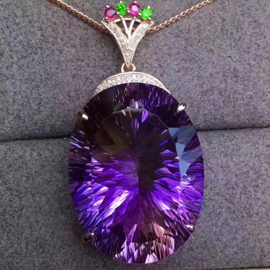 14k Gold 55.80 Ct Natural Ametrine Pendant