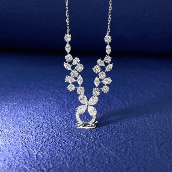14k Gold 2.13 Ct Natural H Diamond Necklace