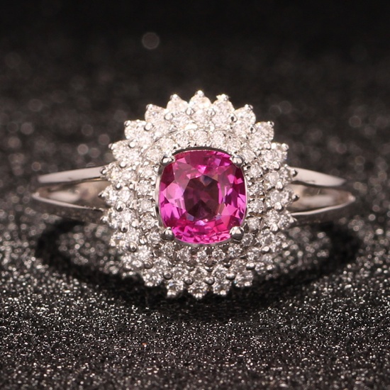 14k Gold 1.08 Ctw Natural Sapphire & Diamond & Cocktail Ring