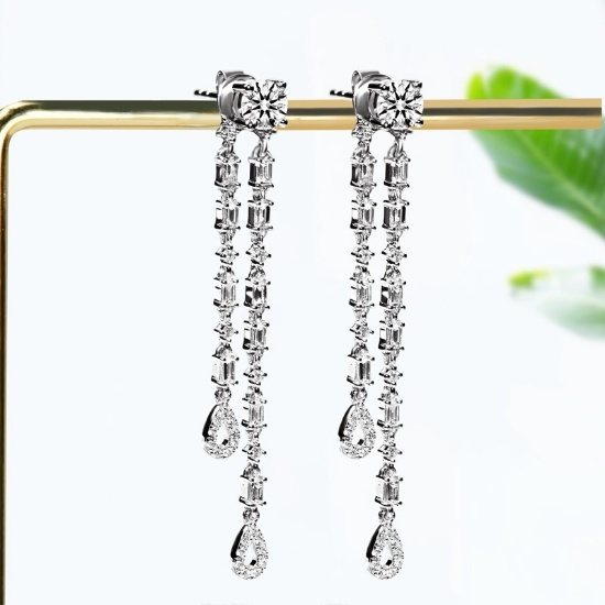 14k Gold 1.19 Ct Natural H Diamond Earrings