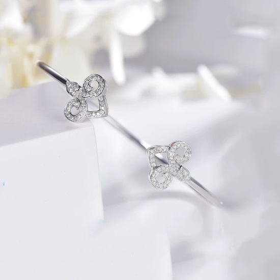 14k Gold 0.30 Ct Natural H Diamond Bangle