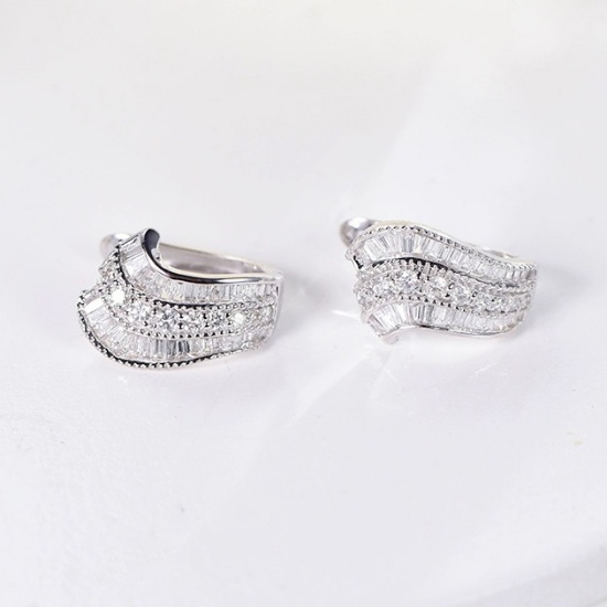 14k Gold 0.76 Ct Natural H Diamond Earrings