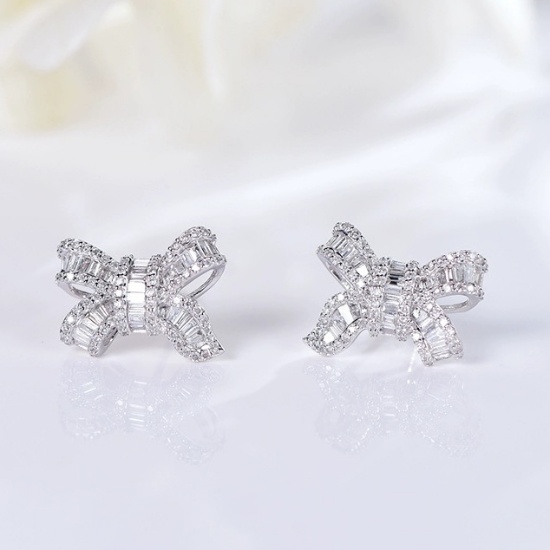 14k Gold 0.73 Ct Natural H Diamond Earrings