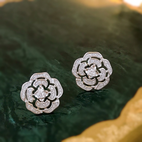14k Gold 0.30 Ct Natural H Diamond Earrings