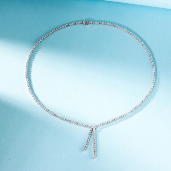 14k Gold 3.81 Ct Natural H Diamond Necklace