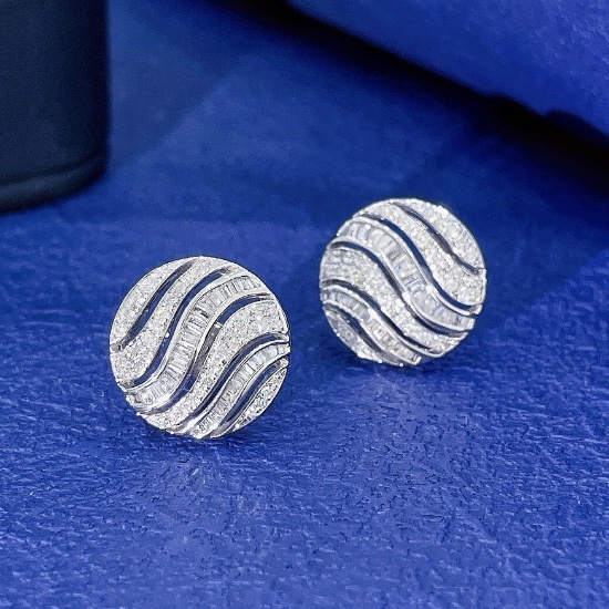 14k Gold 0.54 Ct Natural H Diamond Earrings