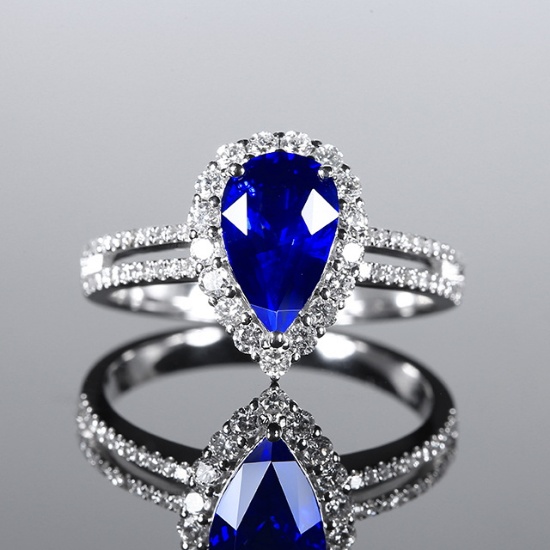 14k Gold 2.00 Ctw Natural Sapphire & Diamond Ring