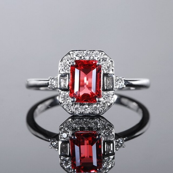 14k Gold 1.35 Ctw Natural Spinel & Diamond Ring