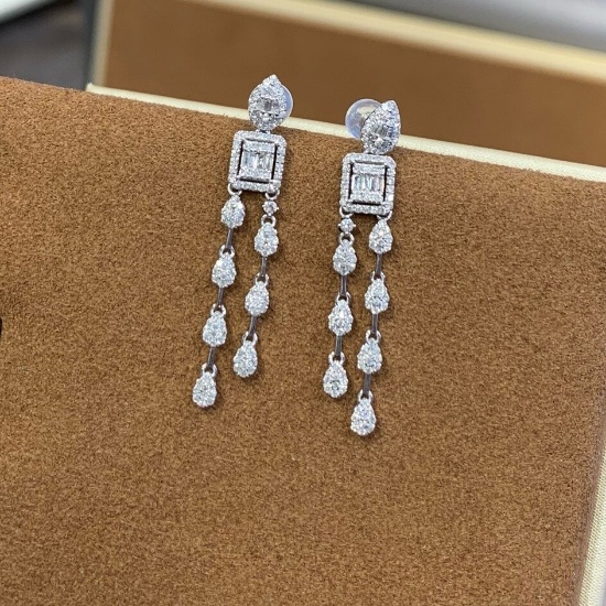 14k Gold 0.88 Ct Natural H Diamond Earrings