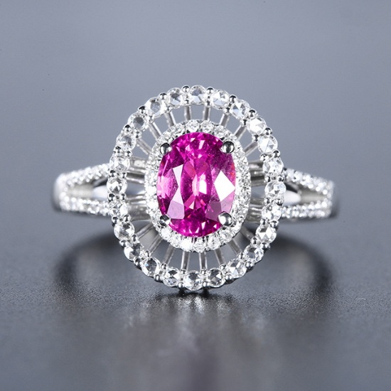 14k Gold 1.72 Ctw Natural Sapphire & Diamond Ring